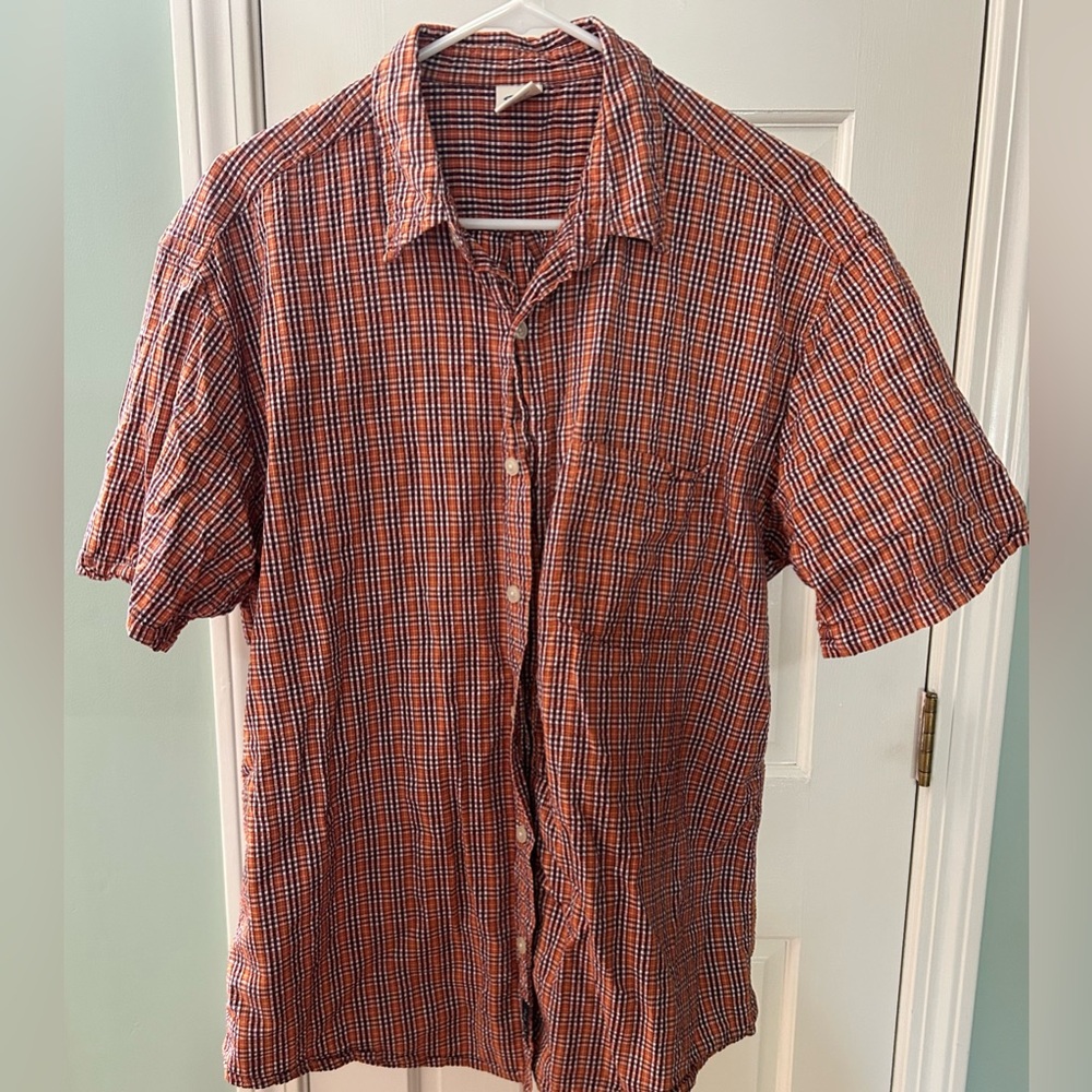 Men’s Large Old Navy Textured Waffle Plaid Top
